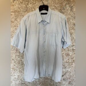 Men's Light Blue Casual Button Down Shirt